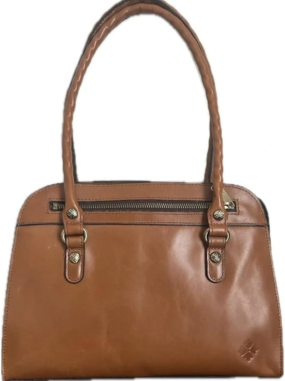 NWT Patricia Nash Calvi Biscuit Leather Satchel Crossbody Bag